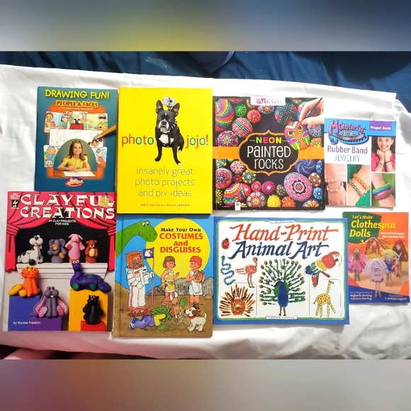 : Lot of 8 Rainy Day vacation summer holiday Children's arts & crafts book diy - Picture 1 of 13